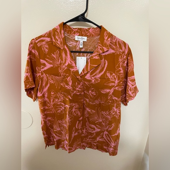 ✨NWT Jessica Simpson Spring Tropic Shirt Size M - Picture 1 of 8